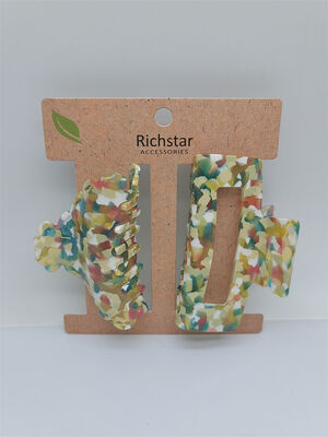 Rectangle Acetate Claw Clip Lightweight Durable For Thick Hair