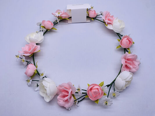 Elastic Durable Floral Crown Headband , Portable Flower Headband Festival