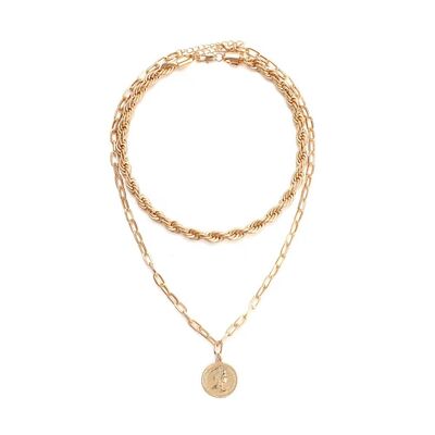 Elegant Golden Necklace Perfect for Any Occasion Made of Polyester