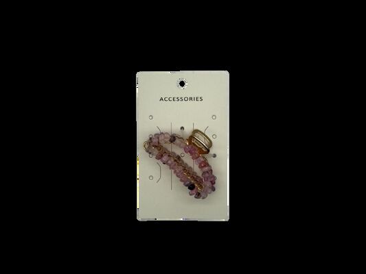 Hand-Wound Hairpin with Natural Crystal Gravel Claw