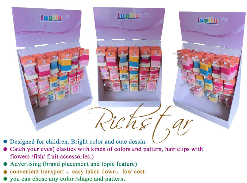 Painting Hair Accessories Display Stand Cardboard Multi Function