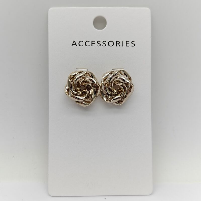 Fashionable Metal Swirl Flower Earrings Large and Unique Shapes