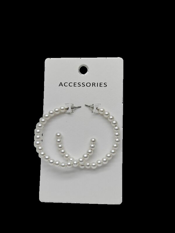 Fashion Show Sweet Women Young Girl Pearl Beads Jewelry Pendant Cc Earrings for Woman